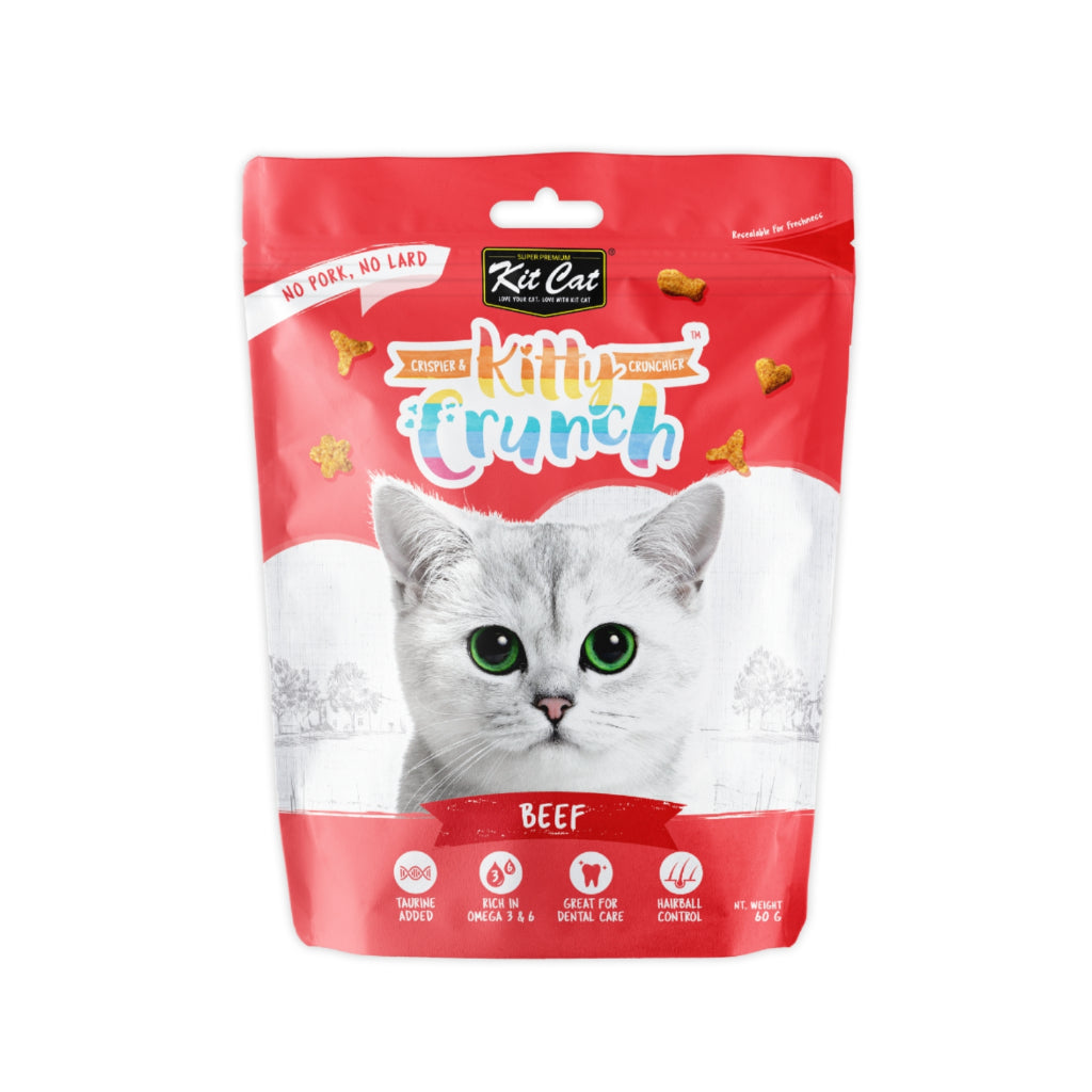 Kit Cat Kitty Crunch & Breath Bites 60g Kitty Crunch Beef