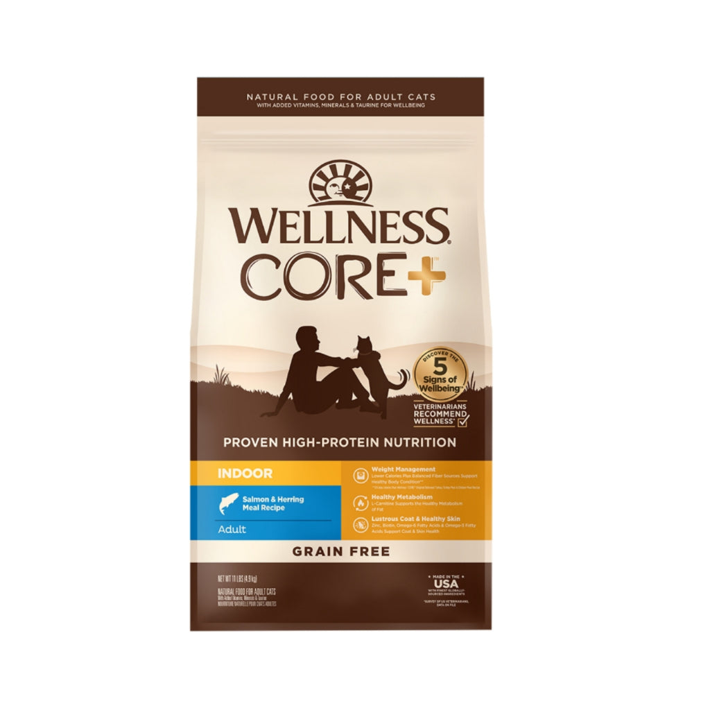 Wellness CORE Grain-Free Dry Cat Food Indoor Salmon & Herring 11lbs