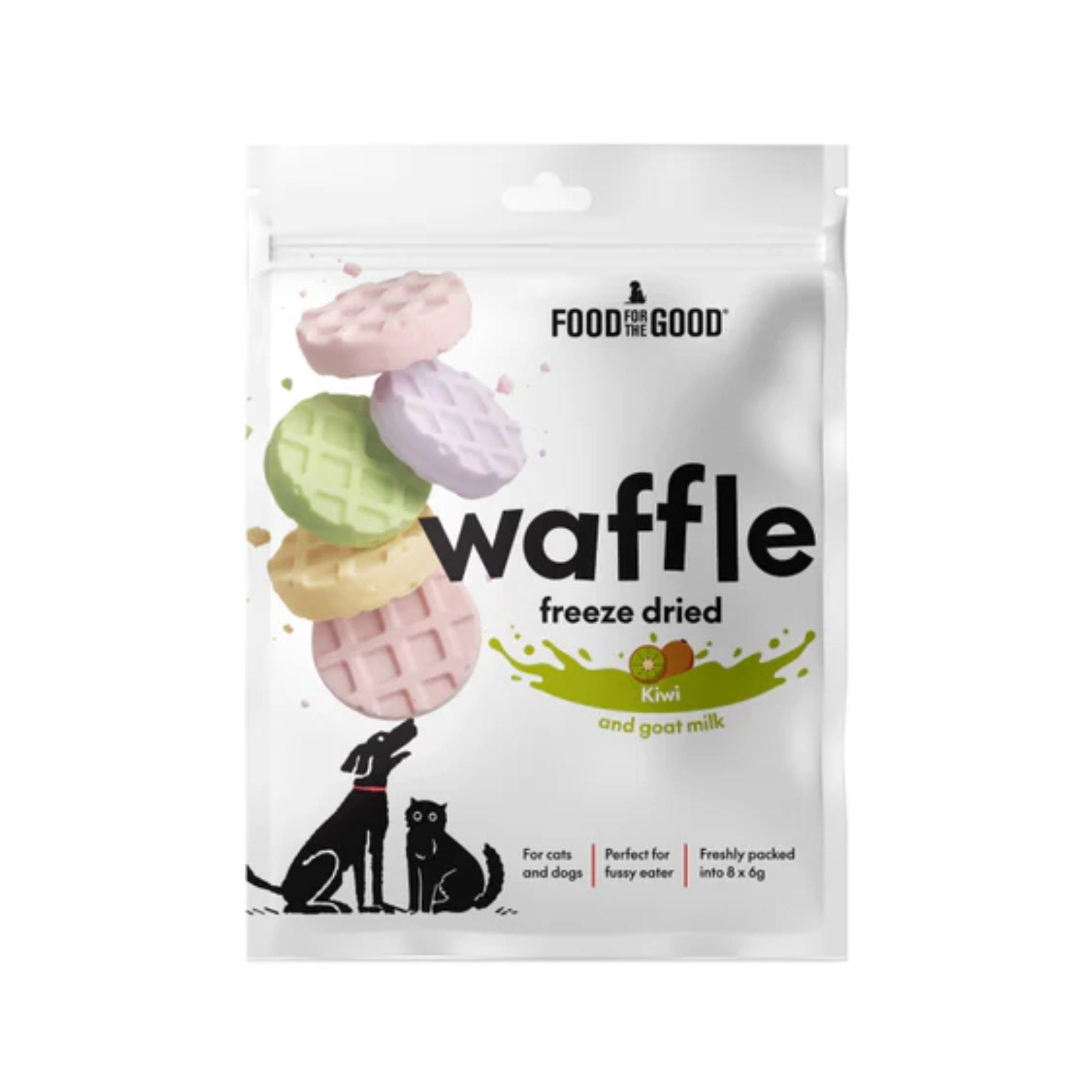 Food For The Good Freeze-Dried & Air Dried Treats Kiwi Waffle 48g
