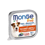 Monge Fresh Pate & Chunkies 100g – Premium Wet Dog Food Turkey & Blueberry