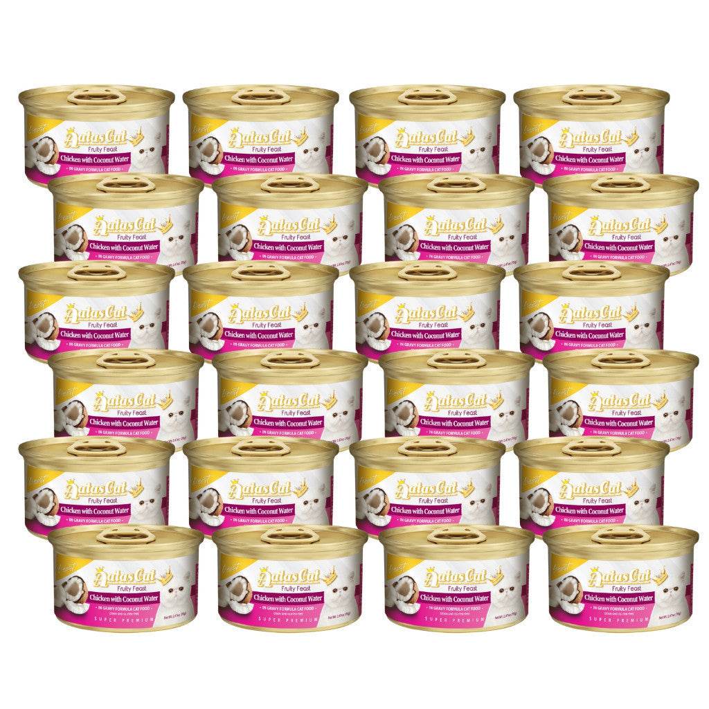 Bundle of 24 Aatas Cat Finest Wet Cat Food Chicken Coconut H20