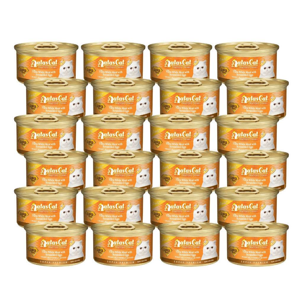 Bundle of 24 Aatas Cat Finest Wet Cat Food Tuna Scrambled Eggs