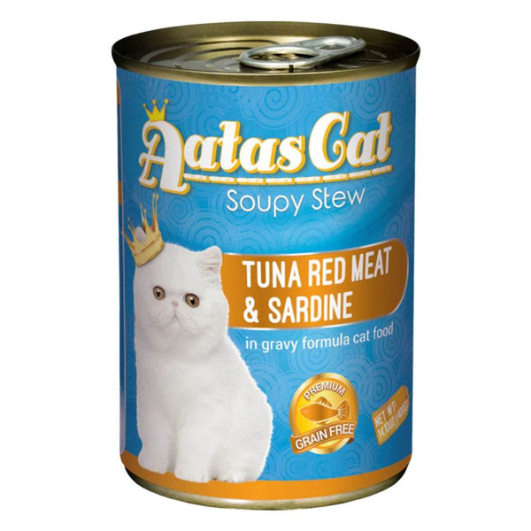 Aatas Cat Soupy Stew Tuna Red Meat In Gravy & Essential In Jelly 400g