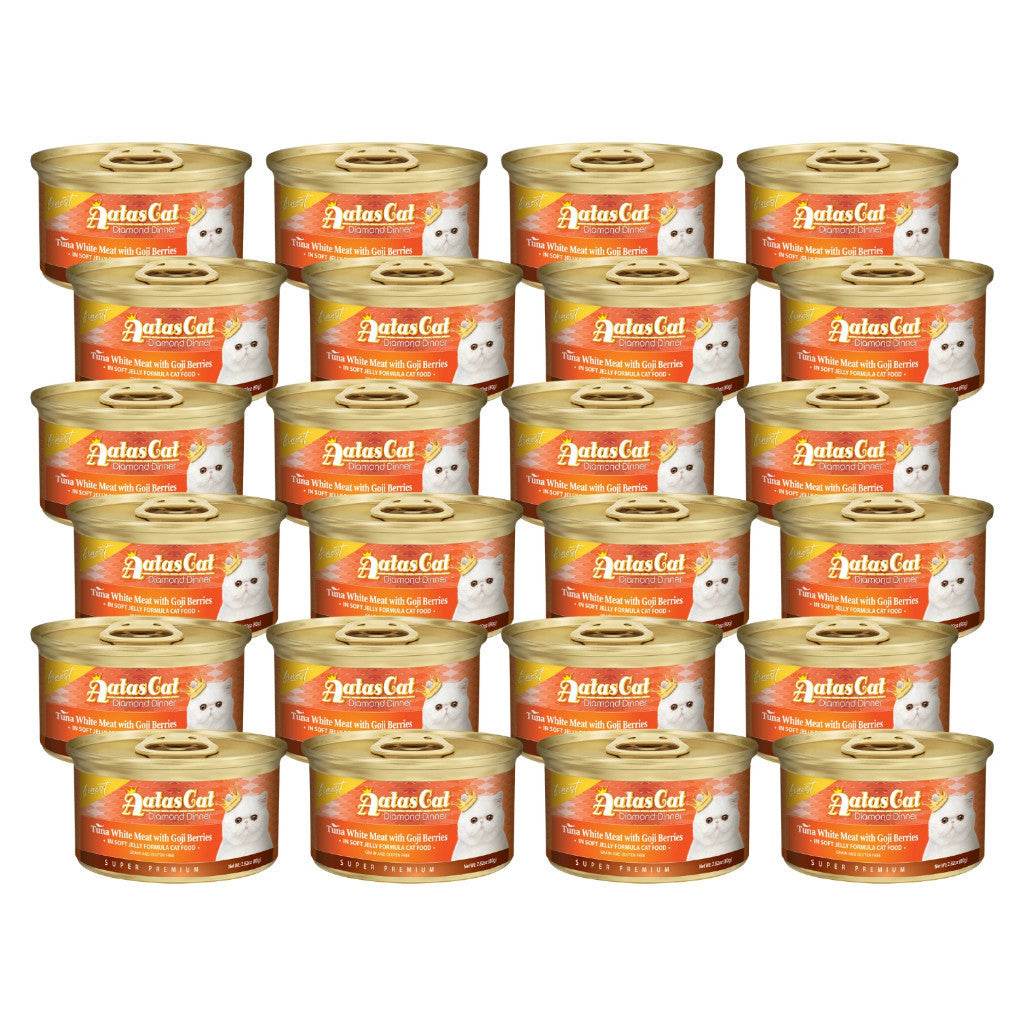 Bundle of 24 Aatas Cat Finest Wet Cat Food Tuna Goji Berries
