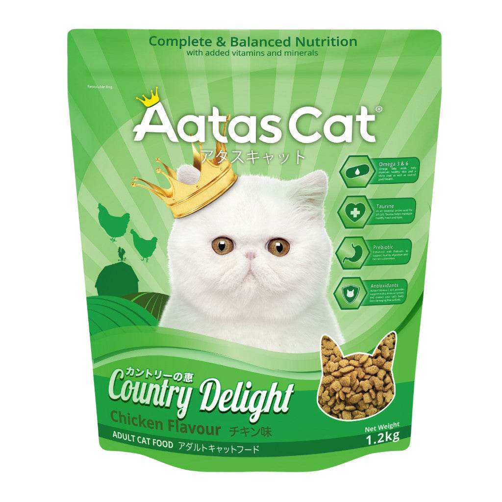 Aatas Cat Delight Dry Cat Food 1.2kg/7kg Country Chicken 1.2k