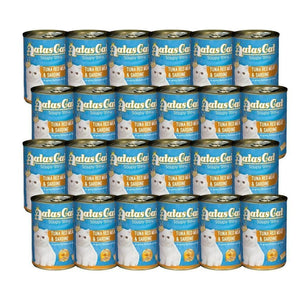 [Bundle of 24] Aatas Cat Soupy Stew Tuna Red Meat in Gravy 400g
