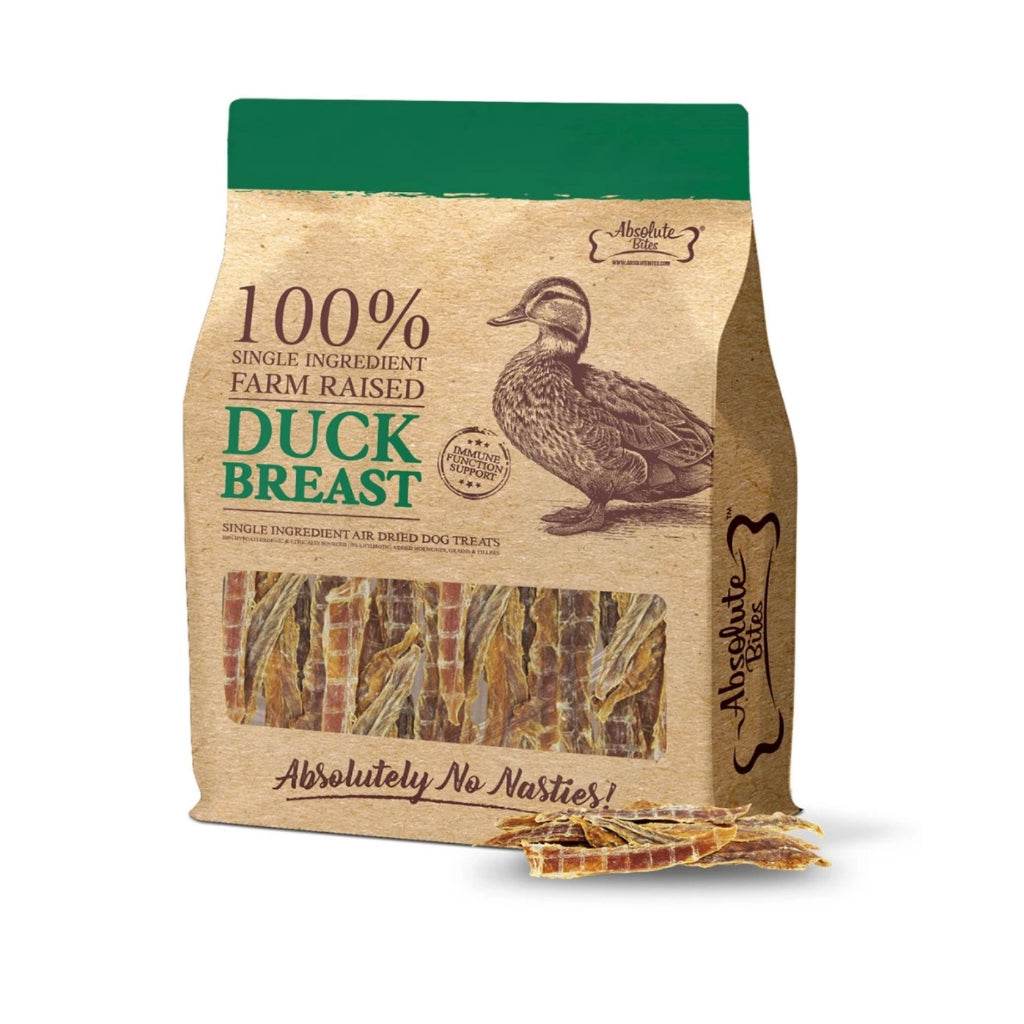 Absolute Bites Air Dried Cat & Dog Treats Duck Breast 250g