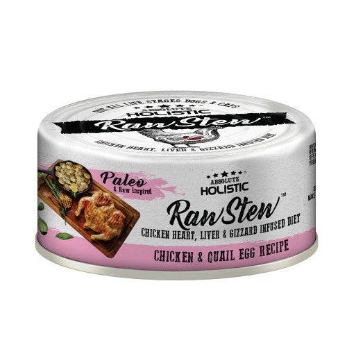 80g Absolute Holistic Raw Stew Chicken & Quail Egg