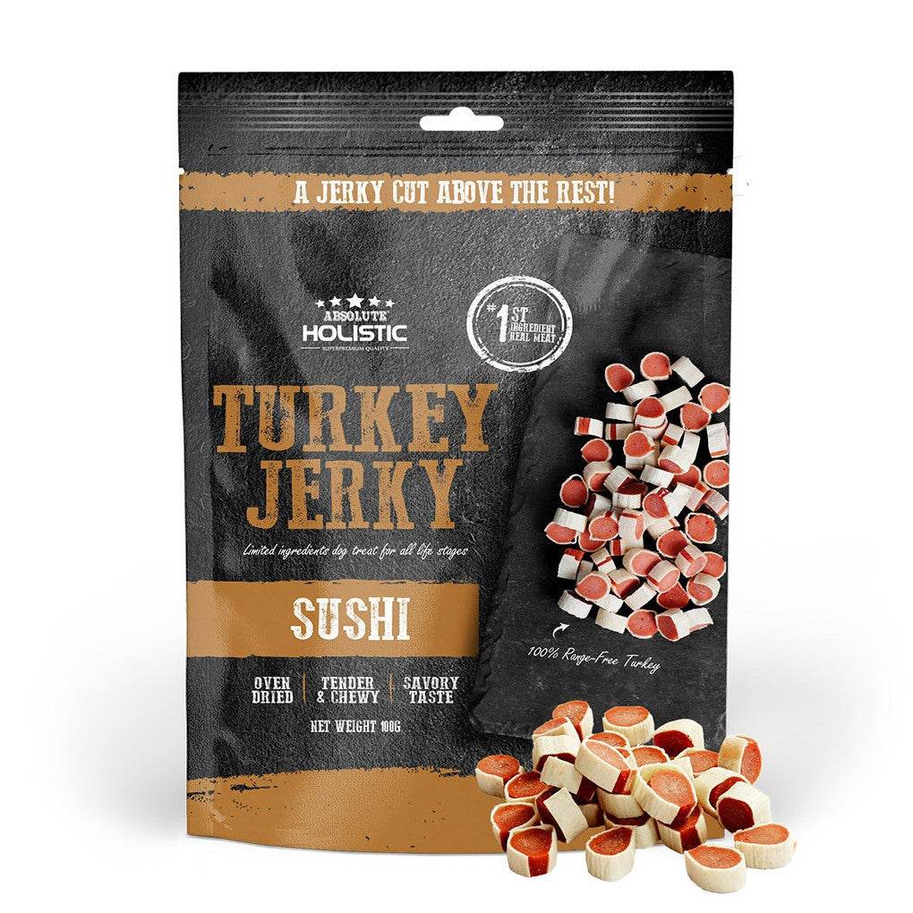 Absolute Holistic Dog Jerky Treat 100g Turkey