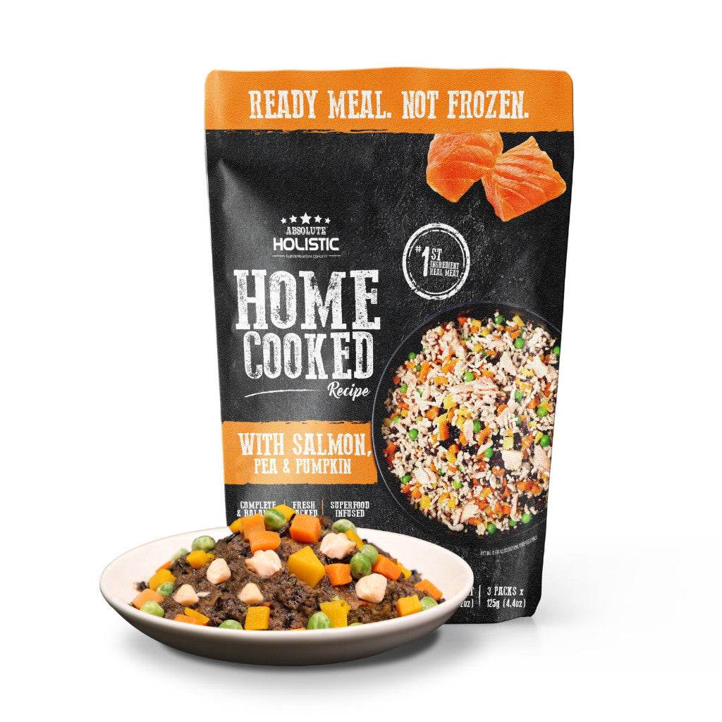 Absolute Holistic Home Cooked Dog Food - Grain-Free Salmon,Peas&Pumpkin