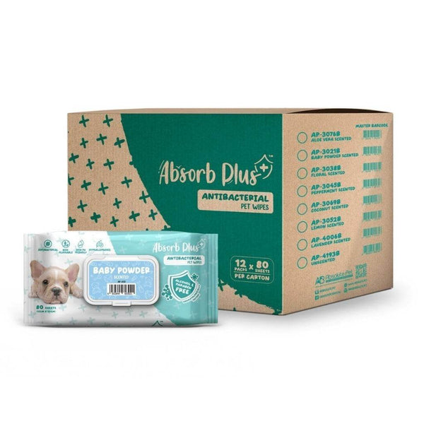 One Carton Absorb Plus Anti-Bacterial Pet Wipes
