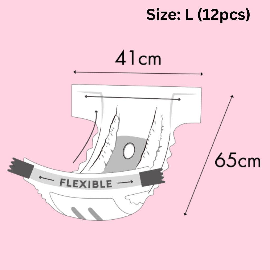 Altimate Pet Antibacterial Disposable Female Pet Diaper Female Large 12pcs