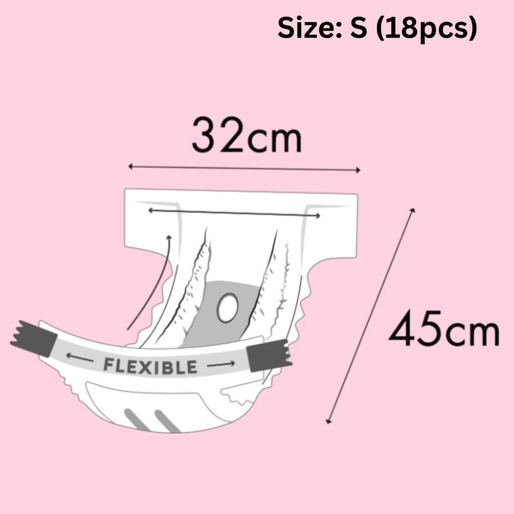 Altimate Pet Antibacterial Disposable Female Pet Diaper Female Small 18pcs