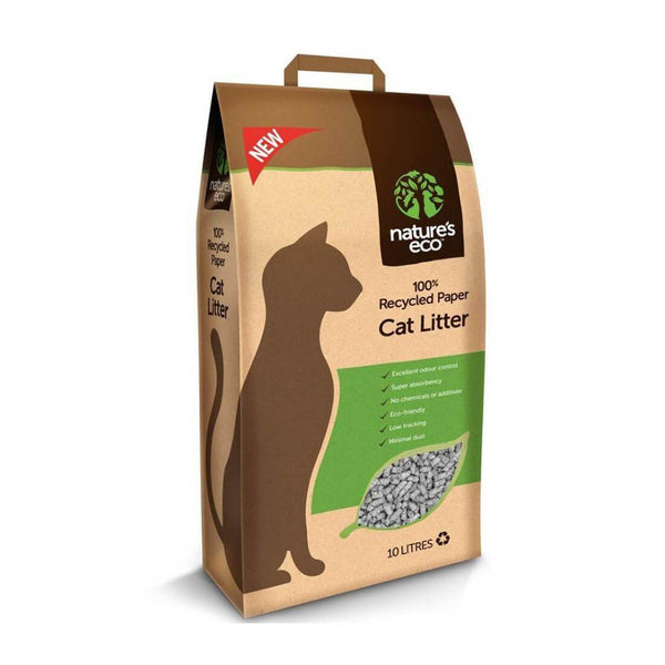Nature’s Eco Cat Litter 30L – Recycled Paper, Dust-Free, Odor Control