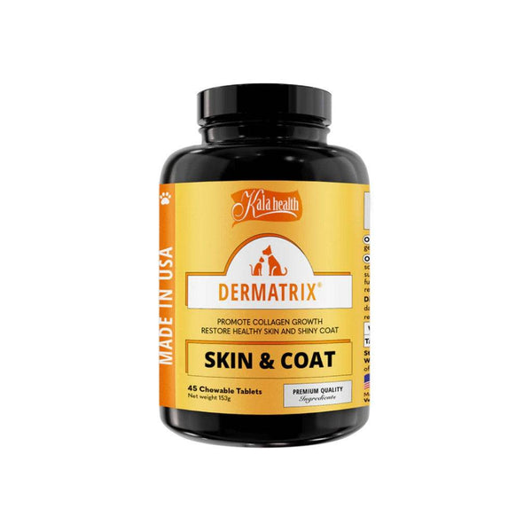 Kala Health Dermatrix Skin & Coat 45 Tablets - Supplement For Cats & Dogs