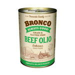 Bronco Wet Dog Food Can 390g - Grain & Gluten-Free Beef Olio