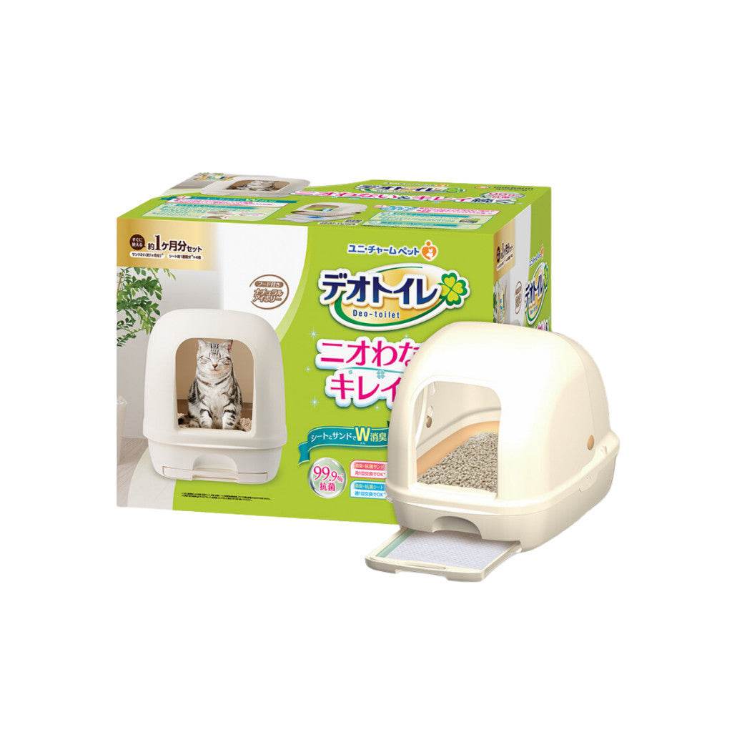 Unicharm Deo Toilet Cat Litter Full Cover Natural Ivory