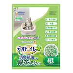Unicharm Deo Toilet Cat Litter Box Paper Green Tea 4L