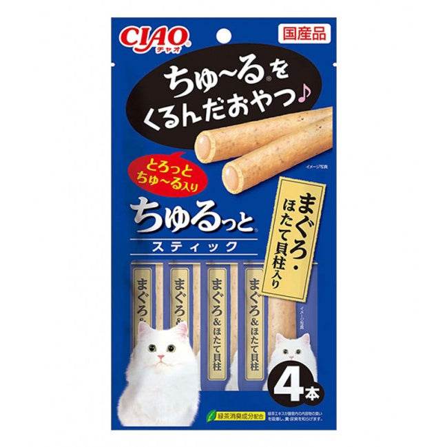Ciao Churutto Cat Treats 7g x 4pcs CS-122 Maguro Scallop