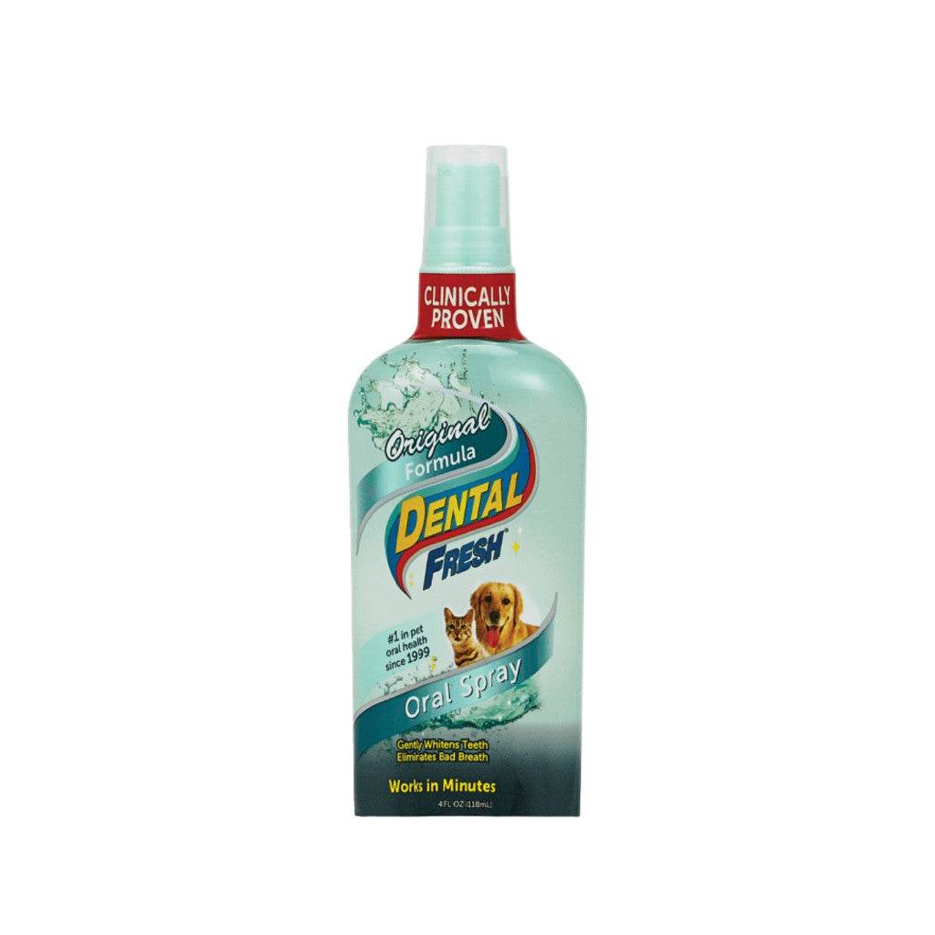 Dental Fresh Water Additive for Dogs – No-Brush Oral Care Oral Spray 4oz