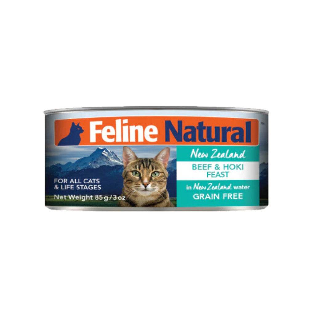 Feline Natural Canned Cat Food 85g Beef and Hoki