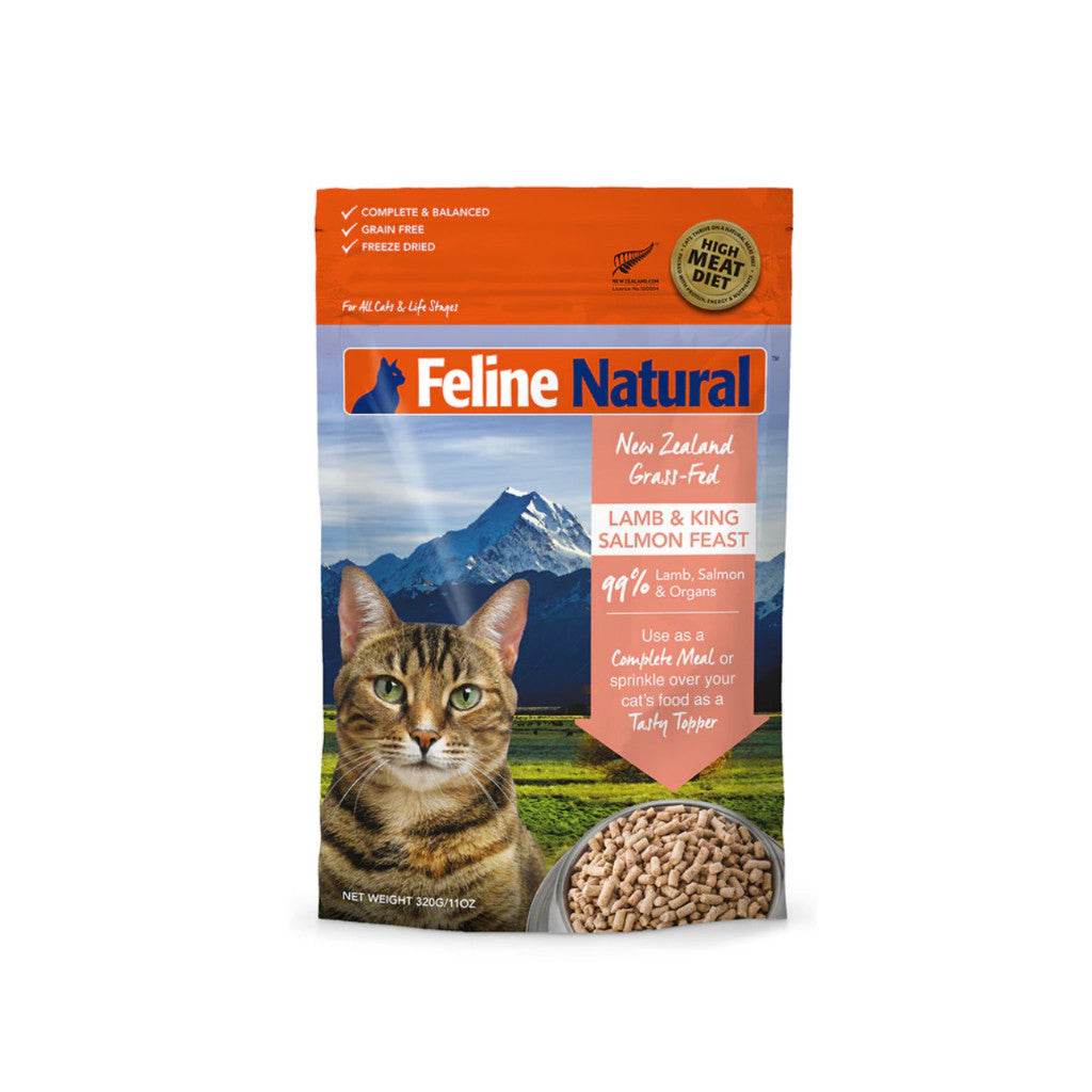 Feline Natural Freeze Dried Cat Food 320g/800g Lamb & Salmon 320g