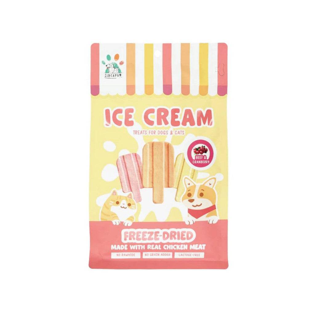 Singapaw Freeze Dried Ice Cream, Waffle & Muffin Ice Cream Beef 48g