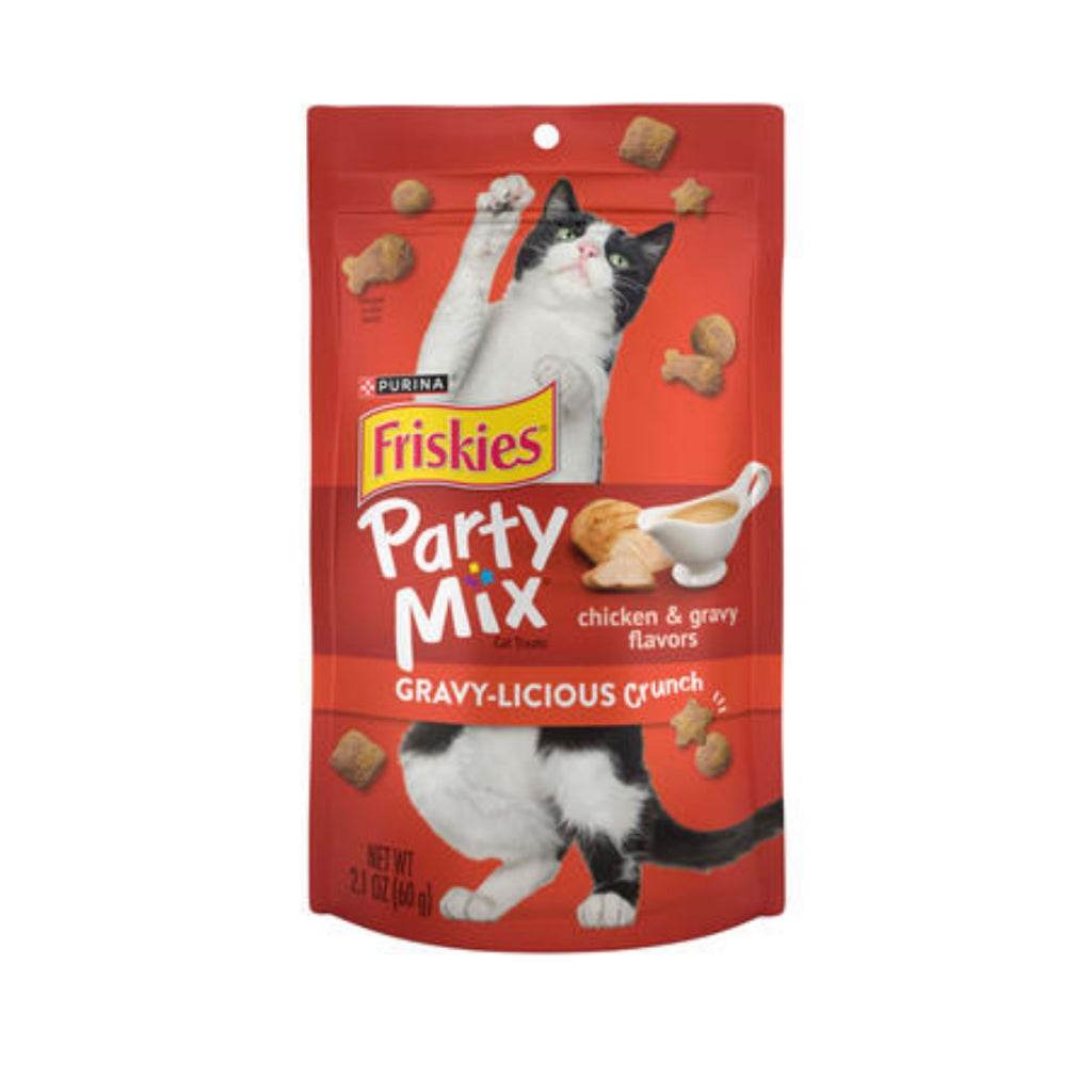 Friskies Party Mix Chicken Grilled Crunch Cat Food 60g Gravylicious Chicken