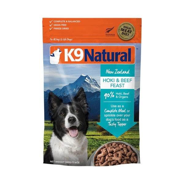 K9 Natural Freeze Dried 500g Hoki & Beef