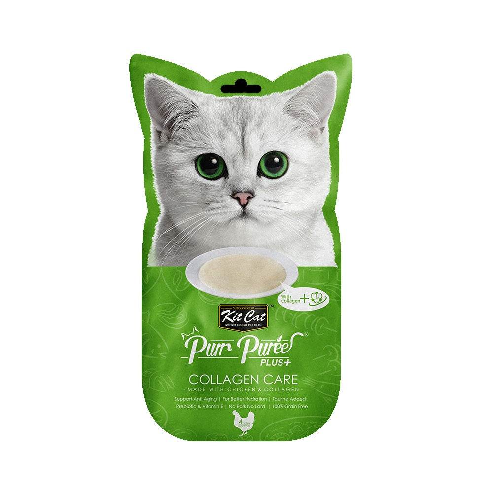 Kit Cat Purr Puree Cat Treats 4s/5s x 15g Collagen (Chicken)