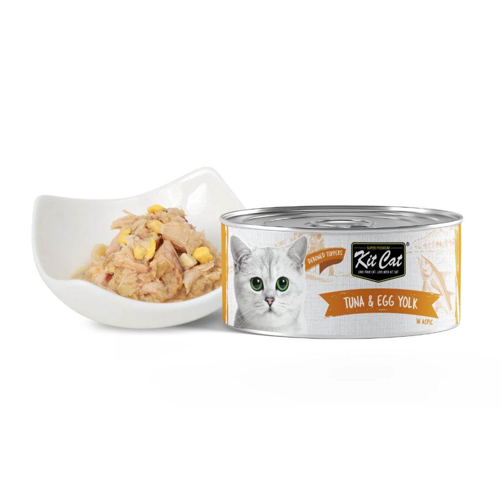 [Bundle of 24] Kit Cat Deboned Food Topper 80g Tuna & Egg Yolk