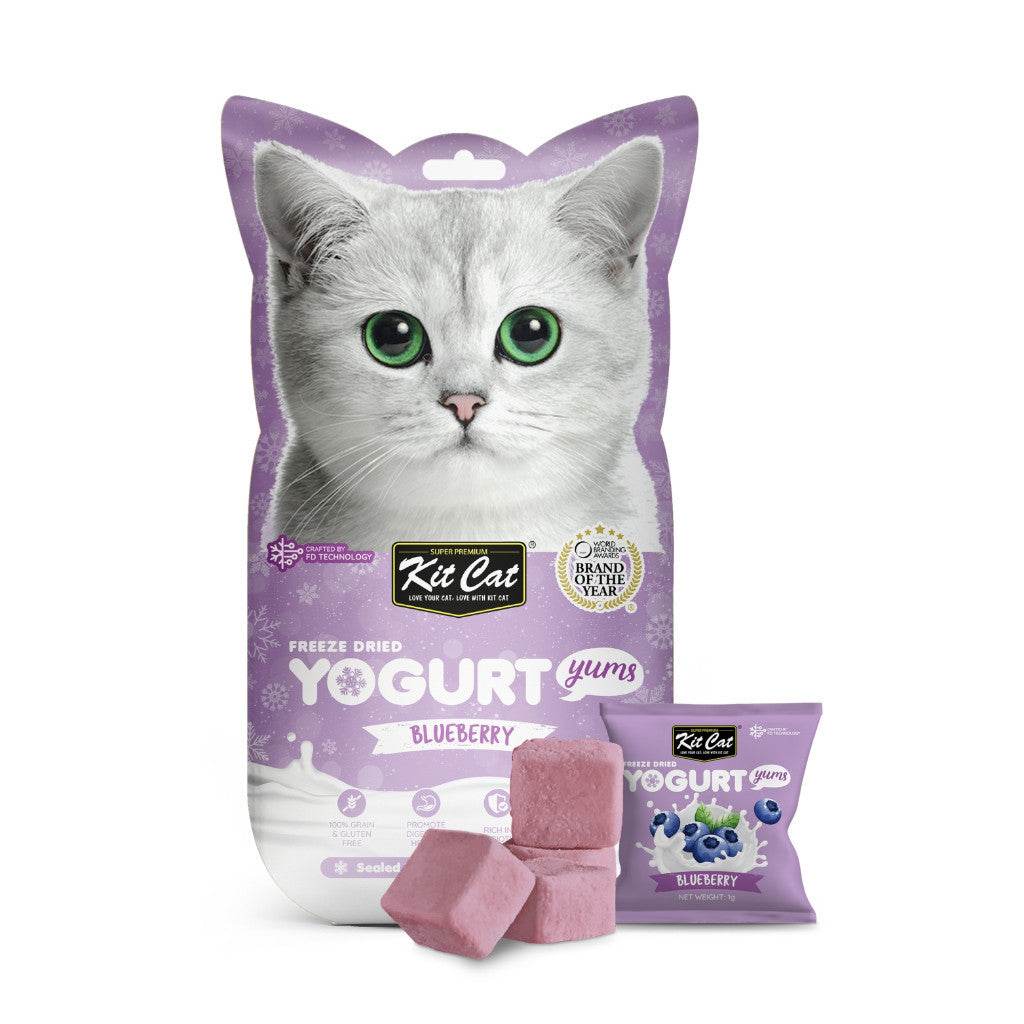 Kit Cat Yogurt Freeze Dried Cat Treats Blueberry