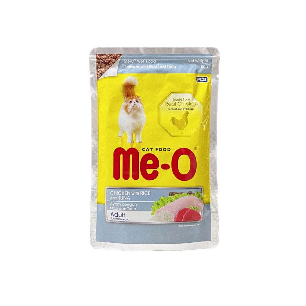 Me-O Cat Wet Food In Pouch 80g Chic w Rice & Tuna
