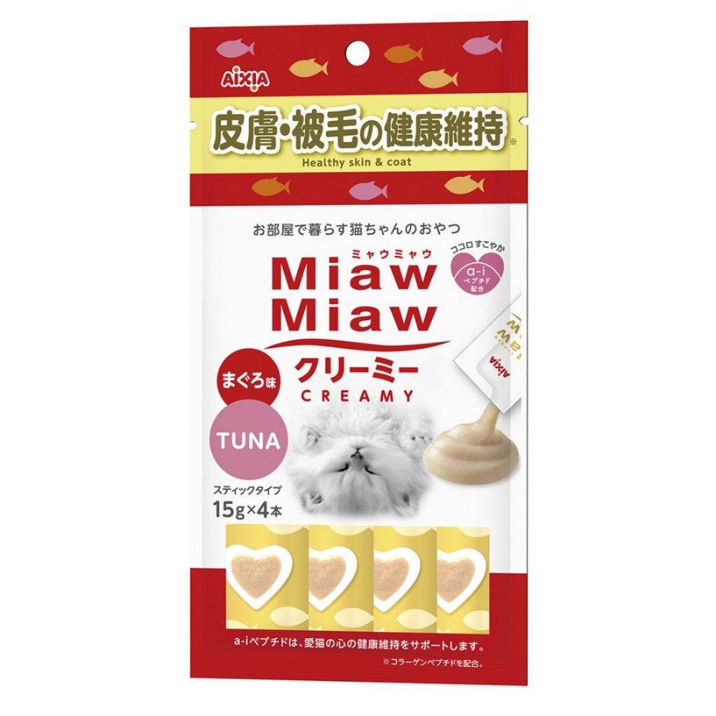 Aixia Miaw Miaw Creamy Purée Cat Treats 15g MMCM12 Skin & Coat