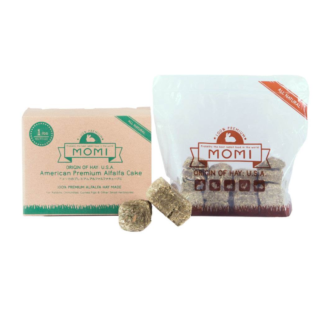 Momi Timothy Cake 1lb – All-Natural Fiber-Rich Snack for Small Pets Alfalfa Cake 1lb