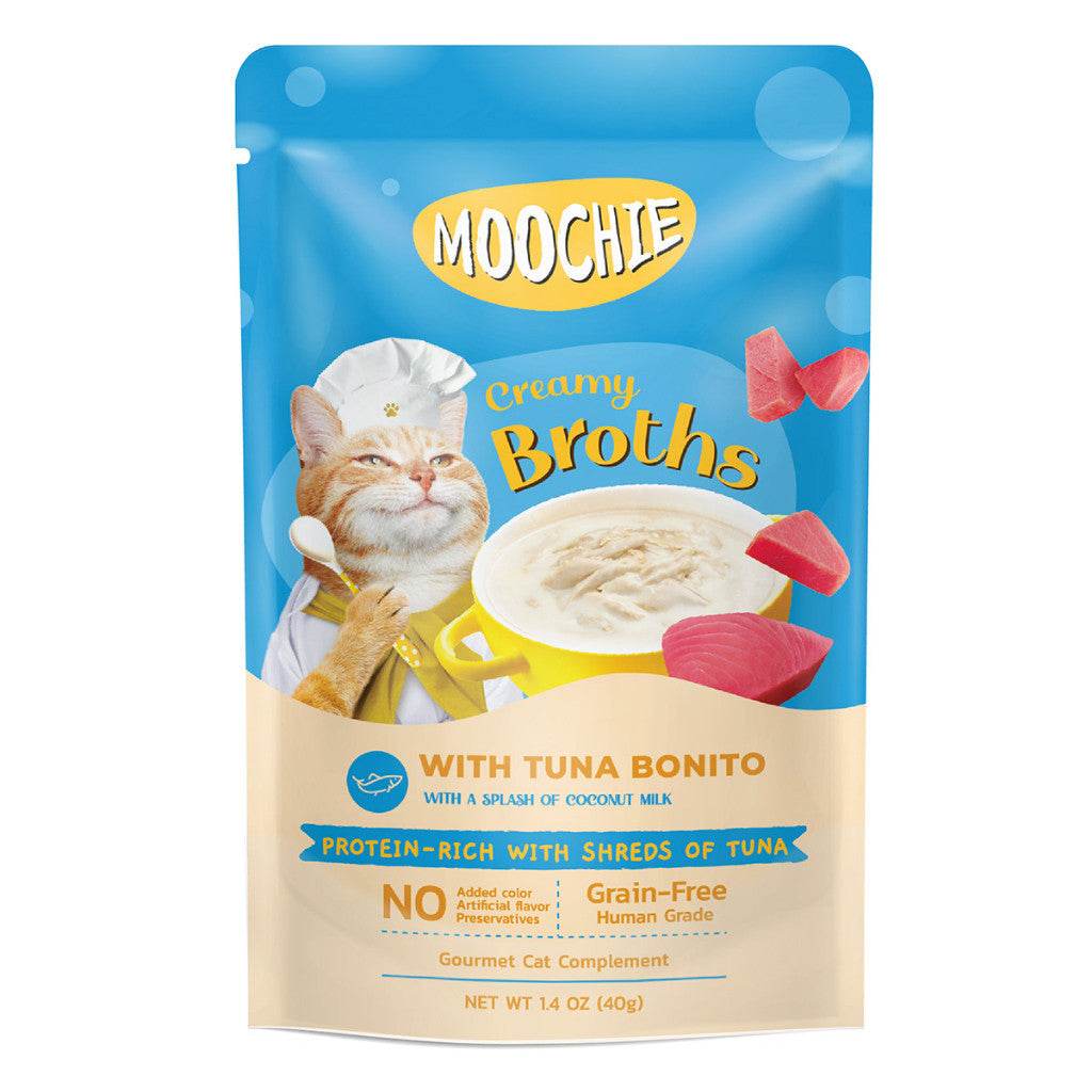 Moochie Cat Creamy Broths Pouch 40g Tuna Bonito