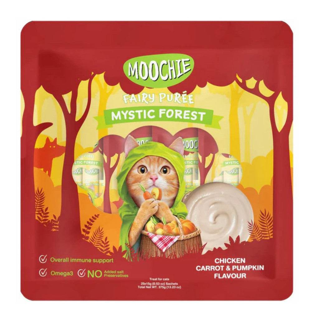 Moochie Cat Fairy Purée Cat Treats Large 15g Chic Carrot Pumpkin