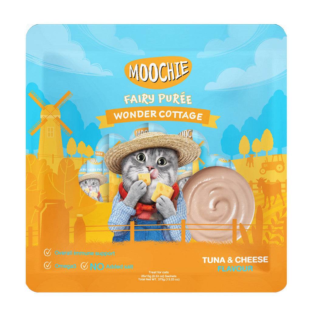 Moochie Cat Fairy Purée Cat Treats Large 15g Tuna & Cheese