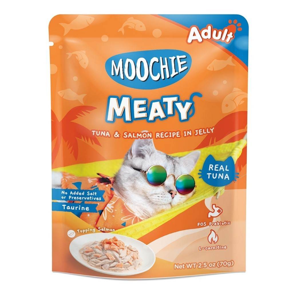 Moochie Meaty Cat Pouch 70g Adult Tuna Salmon