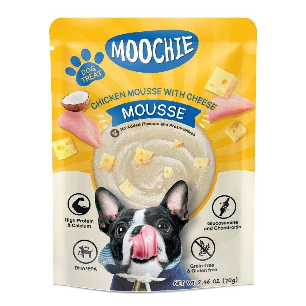 Moochie Superfood Selection Dog Mousse Treats 70g Chicken w Cheese
