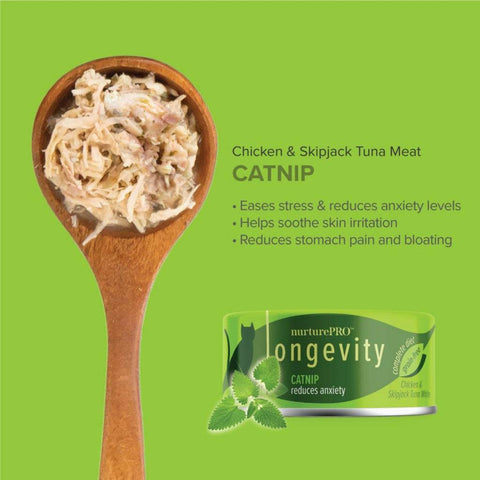 80g NurturePRO Longevity Chicken & Skipjack Tuna Wet Cat Food Catnip