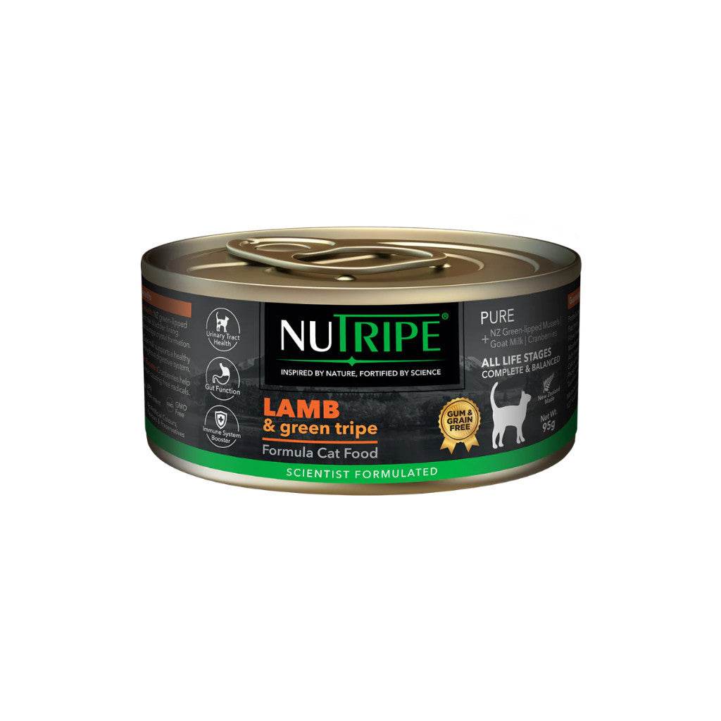 Nutripe Pure Wet Cat Food 95g Lamb & Green Tripe