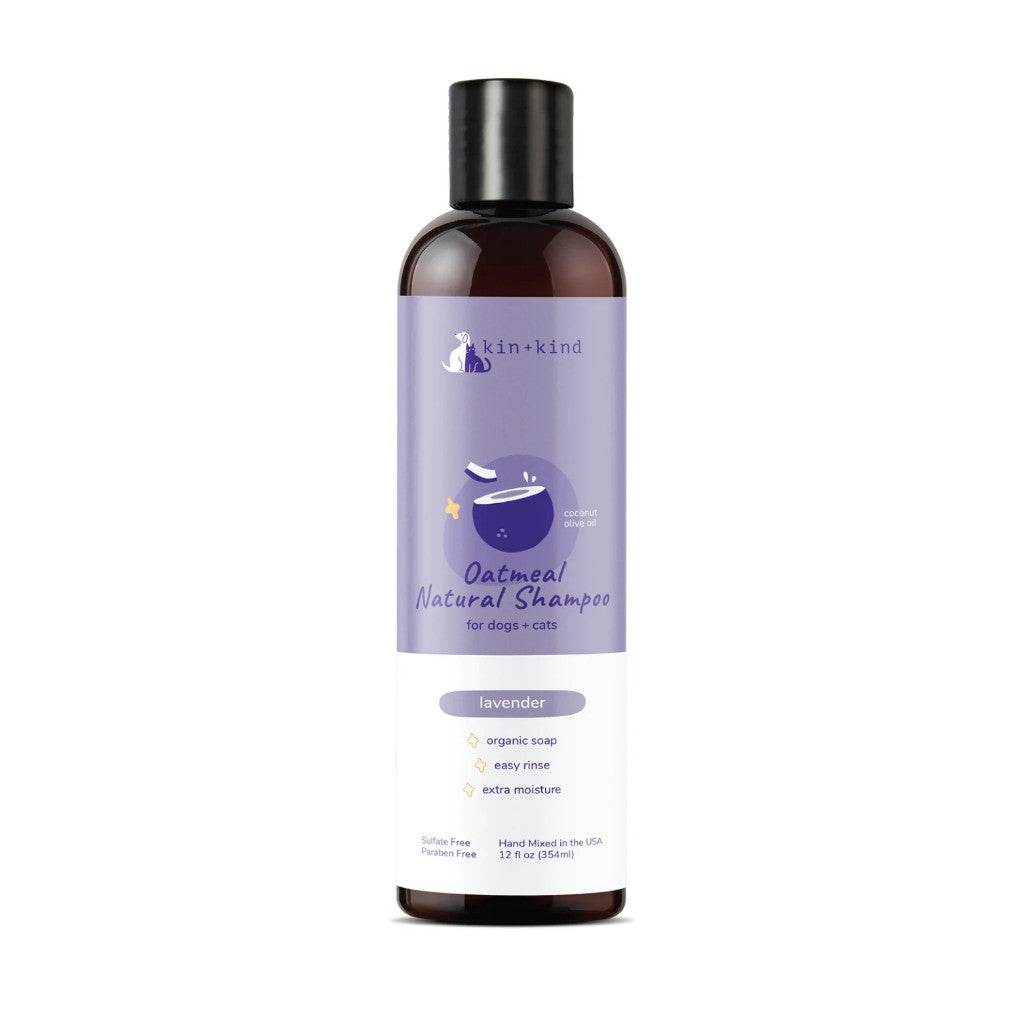 Kin+Kind Organic Pet Shampoo & Conditioner For Dog and Cat Oatmeal Lavender Shampoo