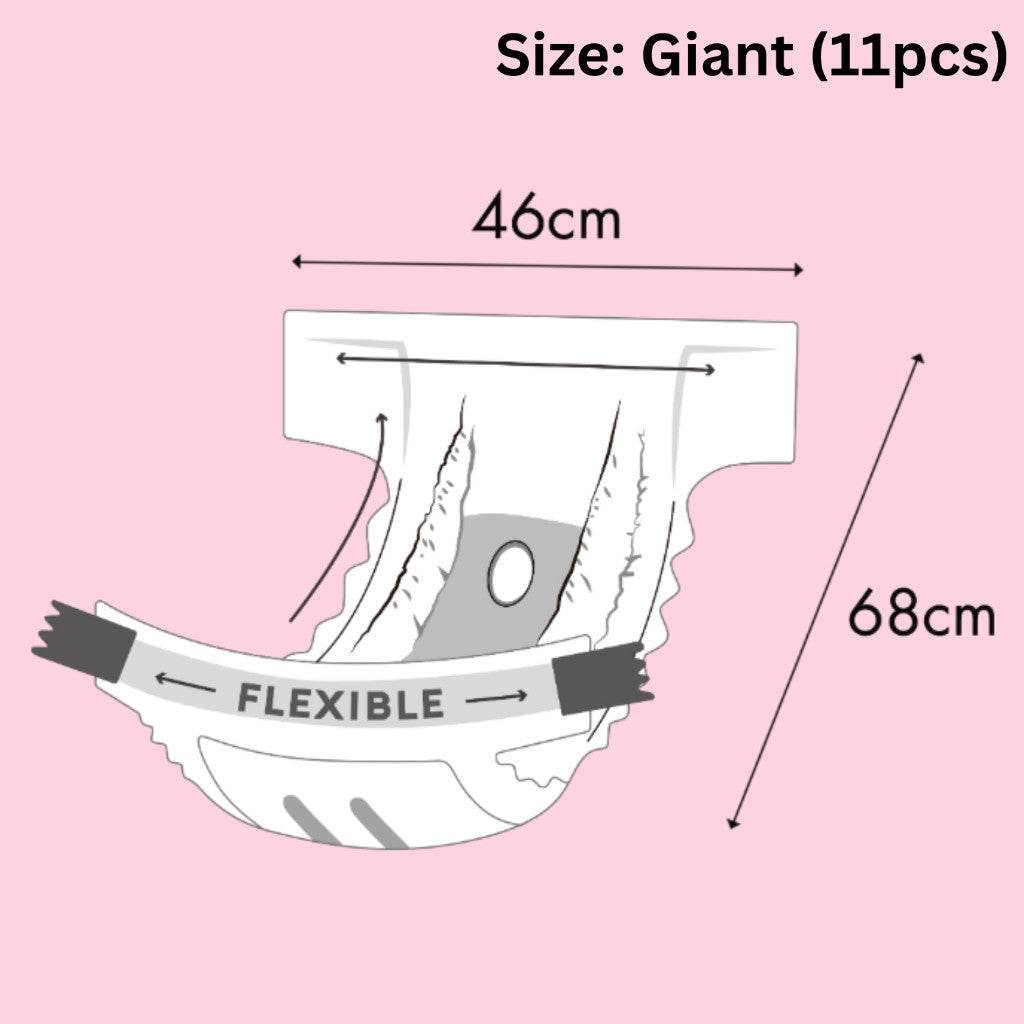 Altimate Pet Antibacterial Disposable Female Pet Diaper Female Giant 11pcs