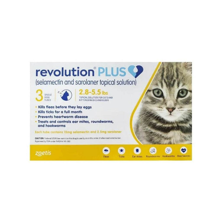 Revolution Plus for Pets – Flea, Tick & Heartworm Vet Treatment Rev Plus<2.5kgKitten