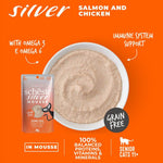 80g Schesir Silver Mousse Wet Cat Food Pouch Salmon & Chicken