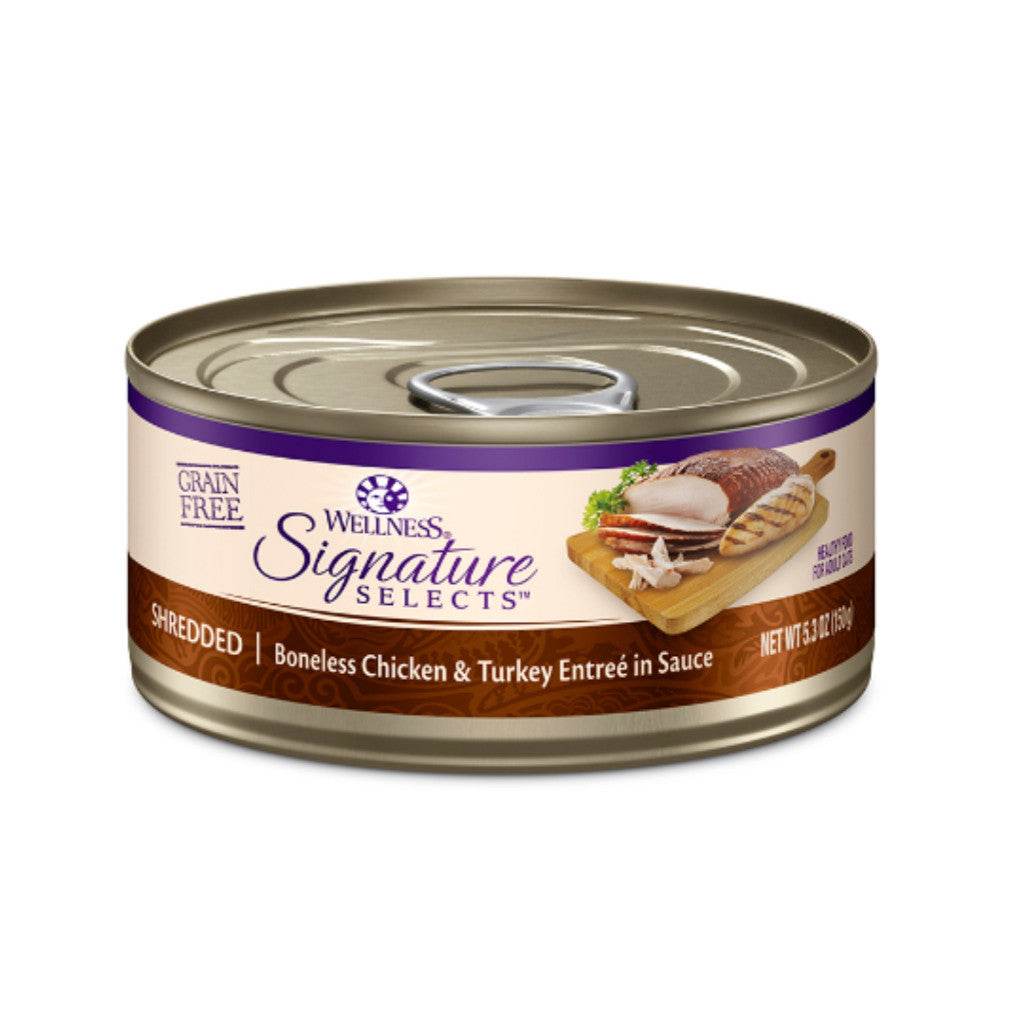 Wellness Core Signature Selects Wet Cat Food Can 5.3oz / 5.5oz Shred Chicken and Turkey