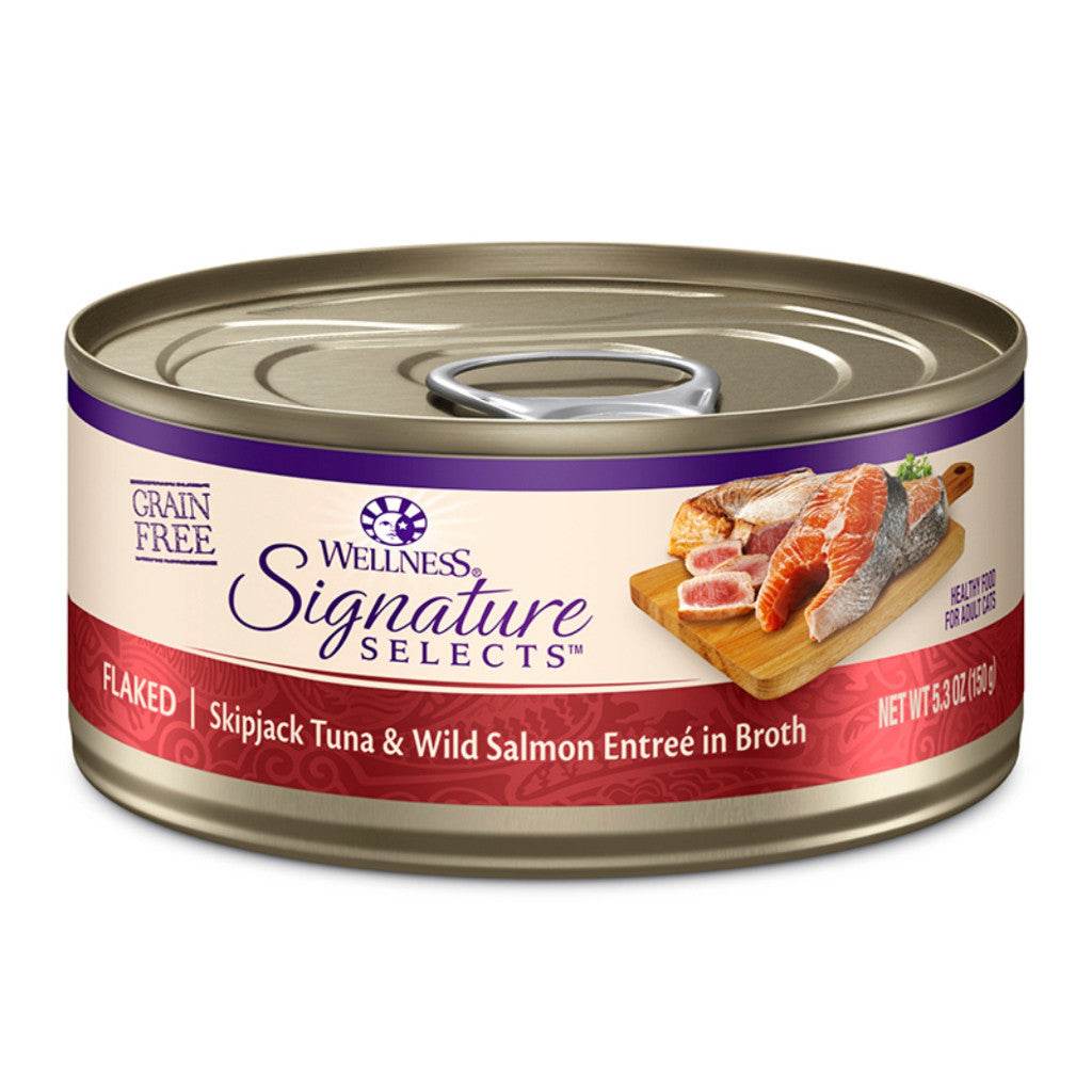 Wellness Core Signature Selects Wet Cat Food Can 5.3oz / 5.5oz Flaked Tuna and Salmon
