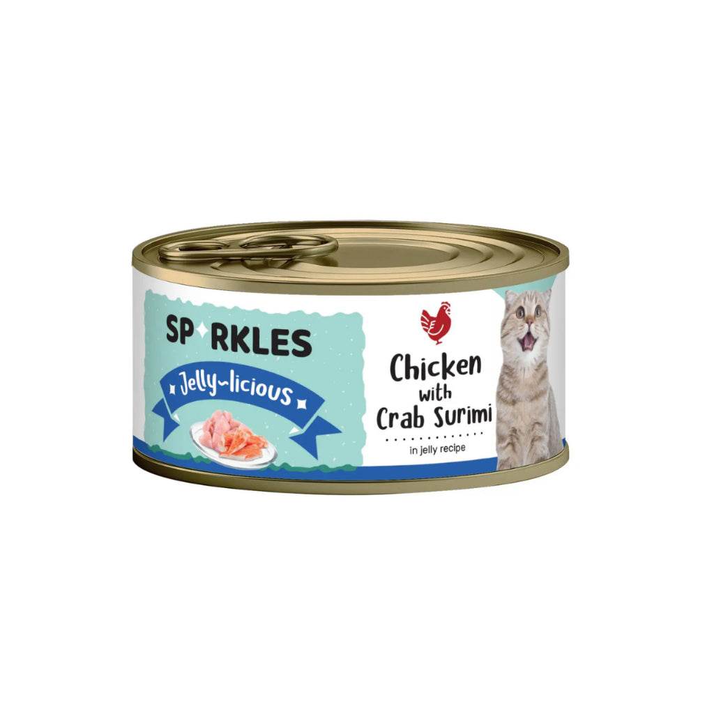 Sparkles Healthy Cat Food Jelly Chicken Crab