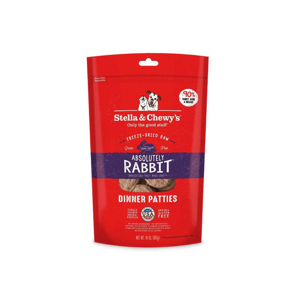 Stella & Chewy's Dinner Patties Freeze-Dried Raw Dog Food Rabbit 14oz
